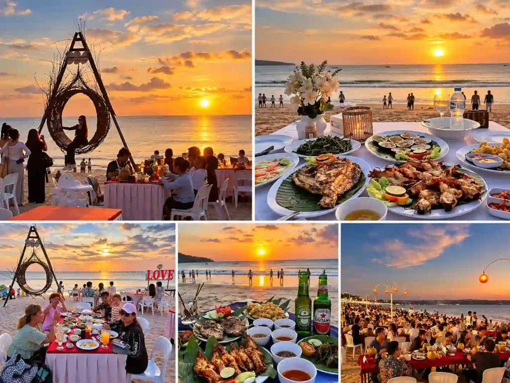 Jimbaran Sunset Seafood Dining Collage
